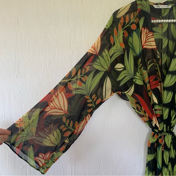 Zara Long Flowing Loose-Fitting Shirt Dress - Picture 11 of 16